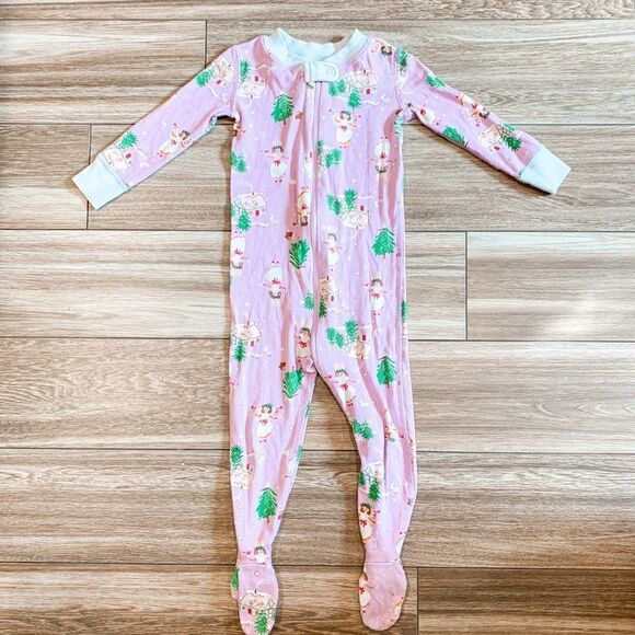 Hanna Andersson Holiday Footed Sleeper, Size 2 - Picture 1 of 4